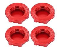 UPALDHOU 17mm Lightweight Aluminum Alloy Anti Loose Dustproof Hex Wheel Nut, Enhanced Performance, Exquisite Design, Portable and Convenient, Easy Installation, Reliable and Durable with (Red)