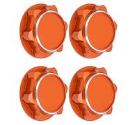 UPALDHOU 17mm Lightweight Aluminum Alloy Anti Loose Dustproof Hex Wheel Nut, Enhanced Performance, Exquisite Design, Portable and Convenient, Easy Installation, Reliable and Durable with (Orange)