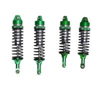 UPALDHOU 2 Pairs RC Car Front Rear Shocks, Aluminum Alloy Shock Absorbers, Comprehensive Upgrade Kit, High Strength & Lightweight, Fit for Slash 4x4 1/10 Scale RC Crawler (Green Silver)