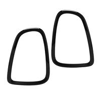 UPALDHOU 2 Pcs Tail Light Cover Trim, Rear Lamps Frame Rings Bezel Stickers Guard for R56 R57 R58 R59 2007 2014, with ABS Plastic and Snap on Design (Bright Black)