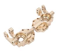 UPALDHOU 2pcs Brass Front Steering Knuckle, Unbeatable Durability, Precision Engineering for 1/10 RC Car Wheel Hub, Performance, Upgrade Made Easy, Authentic Fit with Gold