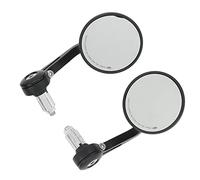 UPALDHOU 2pcs Motorcycle Rear View Mirror, 360 Degree Rotatable Handlebar Side Mirrors with ABS Metal Glass Material, Universal for Motorbike Street Bike Sport Bike Racing