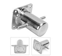 UPALDHOU 316 Stainless Steel Single Mooring Bitt Boat Bollard Marine Cleat with Base Plate for Kayaks Boats Docks (90MM)