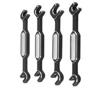 UPALDHOU 4PCS RC Turnbuckle Rod Wrench Kit Aluminum Alloy Car Repair Wrench Set, Durable Aluminum Alloy, Versatile Tool Set, Compatibility, Material, Adjustable (Black)
