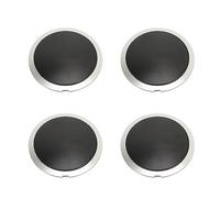 UPALDHOU 4pcs Wheel Hub Cap ABS Center Wheel Hub Cap Replacement Type with Chrome Trim OE 68078419AC for 500 2007 to 2019 Direct Fit Rim Cover Set (White Circle Red Letter)
