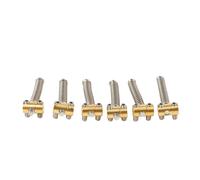 UPALDHOU 6Pcs Brass Guitar Saddles Set Brass Bridge Saddles Telecaster for TL Tailpiece Telecaster Electric Guitar Replacement Parts with Enhanced Tone & Intonation