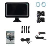 UPALDHOU 7 Inch Baby Car Mirror Camera, 1080P HD Dual Camera with 360° Rotation 150° Wide Angle Night Vision, for Rear Facing Car Seat Child Safety Monitor