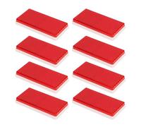 UPALDHOU 8Pcs Rectangular Reflectors, High Reflective Self Adhesive Stickers for Enhanced Visibility, with Weather Resistant Water Proof Design, for Trailer Truck Caravan Boat (Red)