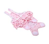 UPALDHOU Breathable Cotton Pet Menstrual Pants with Hook and Loop Design for Female Dogs In Heat Dots Pattern Preventing Stains on Furniture and Floors (M)