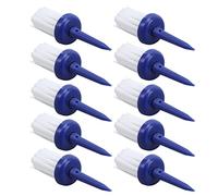 UPALDHOU Brush Tees Plastic Tees Brush 10pcs Low Resistance More Distance Consistent Height for Driver Training with Durable Plastic Material (Blue and white hair)