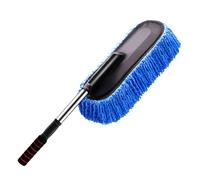 UPALDHOU Car Wash Brush, Car Duster Multifunctional Extendable Handle Soft Auto Exterior Interior Dusting Cleaning Brush (Blue)