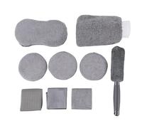 UPALDHOU Car Wash Brush Mop, Car Cleaning Tools Kit Multifunctional Wash Mitt Wax Applicator Pad Tire Brush Kit for Home (9PCS Set with Oxford Cloth Bag)