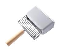 UPALDHOU Cat Shovel, Deep and Durable Shovel Sifter for Cleaning the Cat Box, Wooden, Suitable for Owners (Gray)