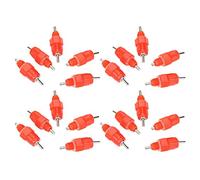 UPALDHOU Chicken Duck Livestock 20pcs Automatic Water Nipple Drinkers Tough Durable R1/8 Drinker for Bird Stainless Steel + Plastic Red + Silver 5 * 1.8cm for Farming