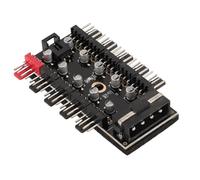 UPALDHOU CPU Cooling Friction Cube with 10 Ports of 12v 4 Pwm Pwm Pins, Chassis Speed Control, Cable Equipped, Ideal for Computer Motherboard, PCB Material (Big 4P Power)