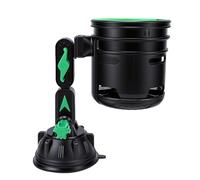 UPALDHOU Cup Holder With Foldable Dual Cup Slots Strong Suction Base Adjustable Angle Water Bottle Holder for Dashboard Windshield Fits Water Bottles Coffee Mugs