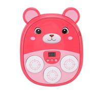 UPALDHOU Cute Bear Interactive Music Boxing Machine for Kids Wall-Mounted Punching Trainer with Sound Effects, Developing Hand-Eye Coordination and Reflexes, Suitable for Children Aged (Roseate)