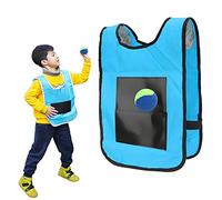 UPALDHOU Dodgeball Game Dodge Tag Game Kids Throwing with Sticky Vest for Boys and Girls Indoor Outdoor Play Skill Development Red Blue Oxford Cloth (Blue)