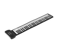 UPALDHOU Electrical 61 Keys Fold the Piano with 4D Stereo Sound for Beginners Learn Black Silicone (PM61)