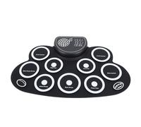UPALDHOU Electronic Practice Pad Roll Up Kit Portable Folding Pedal with Built In Speaker Sound Simulation for Beginners Advanced Players
