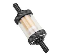 UPALDHOU Engine Gas Inline Fuel Filter, Motorcycle Fuel Gasoline Filter Carving ABS Heat for 6mm Diameter Motorbike (Black)