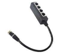 UPALDHOU Ethernet Splitter 1 to 4 RJ45 Network Cable Adapter Solves Cable Management Issues Signal Stability Wide Compatibility with Gold Plated Core for ADSL Routers TVs Computers