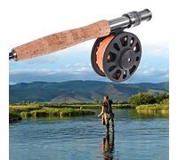 UPALDHOU Fly Fishing Reel Fly Wheel Reel Rod Lightweight Portable GLA7/8 GLA5/6 with Line Backing Line Taper Leader for Fishing Accessories (GLA7/8)