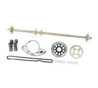 UPALDHOU Go Kart Rear Live Axle Kit, 1140mm Drive Axle with 530 37T Sprocket 220mm Brake Disc, for ATV Quad Drift Trike DIY Replacement Upgrade