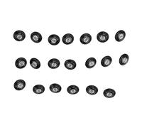 UPALDHOU Golf Club Distance Markers 20 Pack Golf Ball Markers Easy Install Instant Distance Guidance Secure -in Attachment Universal Fit for All Grips with Sturdy ABS Construction (Black)