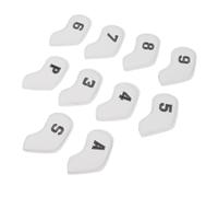 UPALDHOU Golf Club Head Cover Iron Club Cover Set 10 Pcs PU Premium Material Stylish Design Enhanced Protection Precise Fit for Golf Irons (White)