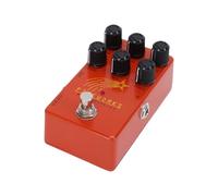 UPALDHOU Guitar Pedal Tube Amp Simulator with 3 Band EQ True Bypass for Bass Guitar Effects Pedal Stage Recording DI Overdrive Box Metal Red 4.5 X 2.6 X 2. Inches