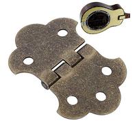 UPALDHOU Guitar Tailpiece String Mount CBG Hinged Brass Plated No-Drill Safety Pre-Drilled Hinge Ball-End String Compatibility for 3 Cigar Box Guitars with 2 Screws