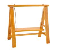 UPALDHOU Highly Lifelike Miniature Dollhouse Swing, Exquisite Craftsmanship, Suitable For Gifts, Sturdy, Beautiful Design, Made of Solid Wood, 1:12 Dollhouses Furniture For Tiny Homes (Wood Color)