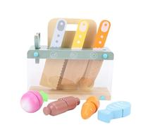 UPALDHOU Kids Cutting Toy Set, Beech Wood Playset with 11 Food Pieces for Toddler Learning and Fine Motor Skills Development