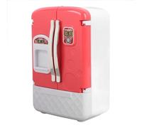 UPALDHOU Kids Kitchen Refrigerator Interactive Toy, Kid-Friendly ABS Material, Mini Appliance Aesthetics, Simulation Refrigerator Role Play for Toddlers 3+ with Light Sound for