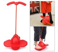 UPALDHOU Kids Pogo Jumper Pogo Stick Bouncer with Non-Slip PVC Ball Board Sponge Handrails for Balancing Play Toy Red or Blue (Red)