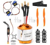 UPALDHOU Lightweight High Performance Kit, 2300KV Brushless Motor, Intelligent Electric Adjustment for RC Remote Control Aircraft ESC Set with SG90 9G Micro Rudder Motor, 6035 Propeller