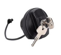 UPALDHOU Locking Fuel Cap Replacement for TD5 TD4 with Keys | ABS Rubber Seal Gas Tank Cover, Anti Theft Siphon Protection, Tether Strap, OEM LR075664 LR032977, Black Finish