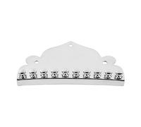 UPALDHOU Mandolin Accessories, 10 String Mandolin Tailpiece Metal Replacement Part, Chrome Finish Enhances Tone for Musicians