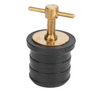 UPALDHOU Marine Brass T Handle Drain Plug, Twist Turn Seal for Boats | Cam Style Tight Seal, Rubber Brass Construction, for Bilge Live Well Hulls