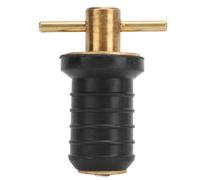 UPALDHOU Marine Brass T Handle Drain Plug, Twist Turn Seal for Boats | Cam Style Tight Seal, Rubber Brass Construction, for Bilge Live Well Hulls