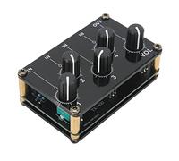 UPALDHOU Mixer Sound Board Console 4 Input Knobs Precise Volume Control Stable Outputs Compact Stereo Mixer with Passive Circuit Design for CD Player Musical Instruments