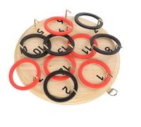 UPALDHOU Motor Skill Wooden Ring Toss Game for Coordination, Hand-Eye Development with Pine Wood, Colorful Rings, Indoor/Outdoor Play Value, Skill-Level Challenges for Family Competitions