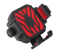 UPALDHOU Motorcycle Phone Mount, Shockproof Anti Shake 360° Adjustable Bike Handlebar Phone Clamp for 5.7 to 7.2 Inch Cellphone (Red)