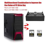 UPALDHOU MR-8802 5.25 to 2.5/3. HDDSSD Flopydrive Spracket - Plastic Support Engineering for Standard Bay -PC Ideal for DIY Computerbauer