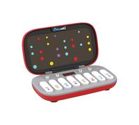 UPALDHOU Music Games Portable Electronic Keyboard Mini Digital Piano with 7 Rhythms for Hand Speed Practice Parent Child Interaction Travel Entertainment ABS Material 6.1 X 3.7 X 1.8 Inches (Red)