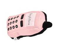 UPALDHOU Pet Dog Plush Teether Chew Toy Durable Squeaky Interactive Toy Sounds for Teething Small Puppies (Roseate)