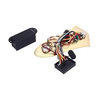 UPALDHOU Prewired Control Plate Guitar Control Plate Prewired Preamp 3 Band EQ Active Passive Switchable with Adjustable Gain for Bass Electric Guitar (Gold)