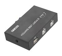 UPALDHOU Printer Scanner USB Switch Hub Sharing Switch, 2/4 Computers Sharing Devices, Fast Data Transfer, Convenient Switching, No External Power Needed, Wide Compatibility, Iron Shell, (2-dog