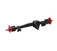 UPALDHOU RC Rear Axle Assembly Metal Rear Portal Axle Upgrade Parts for AXIAL RBX10 Ryft 1/10 RC Car with Anodized Aluminum Shell High Precision Roller Bearings Hard Steel Gears (Black Red)